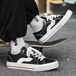 (image for) B218-1567-P50 low-top skateboard canvas shoes new 2023 couple casual