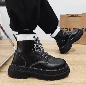 (image for) Martin boots, motorcycle boots, leather boots, trendy Hong Kong style autumn and winter new boots, men's boots XZ517-1XZ6906P60